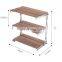 Outdoor picnic shelving multilayer portable folding storage rack flower rack pine camping shelving folding table