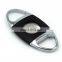 black yellow red double blade stainless steel cigar cutter