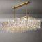 Hengzhi Custom Vintage K9 Glass Brass Pendant Light Luxury Lobby Lamp MARIGNAN RECTANGULAR CHANDELIER for Hotel Villa