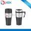 16oz different types of stainless steel travel mug with handle