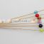 Factory price Flower bead bamboo picks acrylic bead picks