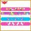 2016 hot promotional silicone slap bracelets bulk