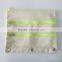 Durable Canvas Pencil Case Cosmetic Bag With 3 Zipper