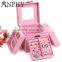 C01 ANPHY Small Cubic Jewelry Box 3 Layers inside with buckle and handle 12*12*12 cm                        
                                                Quality Choice