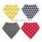 WZ-MS-1915 100% cotton polyester fleece baby bandana bibs with pacifier clip