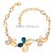 2016 New Arrival 18k Gold Plated Metal Opal Butterfly Bracelet Fashion Women Bracelet Wholesale