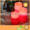 Everlasting Flameless Pillar LED Candle, Wax Melted Edge with Drip Effect, Red White led flameless candles with realistic flame