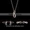 Fashion 18K White Plated Infinity Rhinestone Earrings Necklace Bracelet Set Jewelry