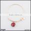Birthstone charm adjustable bangle bracelet friendship bracelet