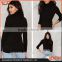 2016 New Fashion Solid Black High Neck Latest Knitting Sweater Designs For Women&Girls