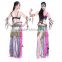 Hot Pink Stylish Fringe Hip Scarf Tribal Belly Dance Costume girl latin dance dress