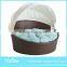 Luxury rattan round lounge canopy bed outdoor