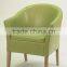 living room furniture green leather wood armchair/ leather armchair(KY-1177-OAK)