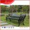 New Hot Outdoor Camphor Solid Wood Metal Leg Garden Bench With Backrest