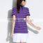 Colorful women fashion polo shirt,short sleeve ladies' striped polo t-shirt ,ladies polo collar t-shirt