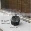 12 oz clear octagonal drinking glass with black sleeve