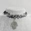 Alloy bird pendant black elastic plastic tattoo choker necklace wholasales