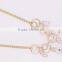 Water Drop Shape alloy Pendants sapphire Pendant Necklace GJ-099
