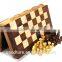 Elegant Wooden Folding Chessboard Game Set With King Height 7cm