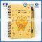Customised cartoon cheap price notebook with pen