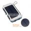 solar power bank 8000 mAh for laptop and cellphone with 2 strong LED lamp