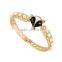 2015 new 18k Thick gold bracelet of fox head and pearl crystal bracelet