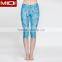 Custom logo printed yoga apparel wholesale ladies sublimation capri yoga pants