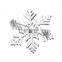 Dropshipping Christmas Themed Jewelry Silver Gold Rose Gold Snowflake Brooch Pins