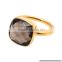 The Gopali Jewellers smoky Topaz Hydro Gemstones Ring 925 Sold Sterling Silver Ring Designer rings