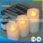 3Pcs Flameless Classical Warm White Moving Wick LED Candle Light