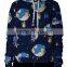 Custom sublimation Cat design black hoodies in affordable prices