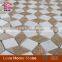 White marble light emperador Rhombus Pattern Polished Marble Mosaic in 12" x 12" Sheet kitchen flooring tiles