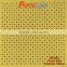 595x595mm Yellow Acoustic Perforated Gypsum Ceiling Tile