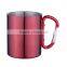 colorful hand kids mug 220ml double wall stainless steel coffee mug