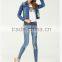 2016 New Spring Fitted Denim Jeans Jacket Blue For Women In Stock WYT-88762