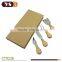 hot sales 4pcs stainless steel cheese knife in book shape box