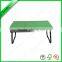 Green small portable wood folding computer table with iron legs