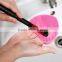 Mini Heart Shaped Cosmetic Brush Cleaning Tool Silicone Makeup Brush Cleaner