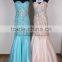 Elegant 2014 the new style tulle design off shoulder sexy beaded mermaid prom dresses
