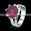 Hot sale Amethyst gemstone gold plated brass Wedding rings for woman