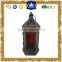 Colorful glass antique moroccan metal candle lantern