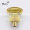 Yellow Gold Octagonal Cut Knob Clear Glass Cabinet Knob