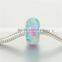 Attractive Sky Blue Colorful Flower Silver Single italy Murano Glass Beads