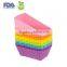 Easy Release And Flexible Rectangle Silicone cupcake baking mold silicone baking cupcake