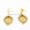 Hot Selling Stainless Steel Drop Earrings With Crystals