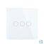 EU three gang two way Crystal glass panel touch light switch,110V/250V50HZ/60HZ wall switch