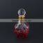 Wholesale fancy 12ml empty flower shaped mini glass perfume bottles with aluminum caps and glass stopper