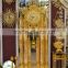 Bright Gold Gilt Finished Grandfather Floor Clock, Decor Art Floor Clock, Brass Mounted Floor Clock