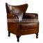 Traditional American Replica Chesterfield Genuine Leather Sofa With Cushion