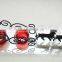 Christmas Reindeer Sleigh wrought iron centerpieces glass Candlestick